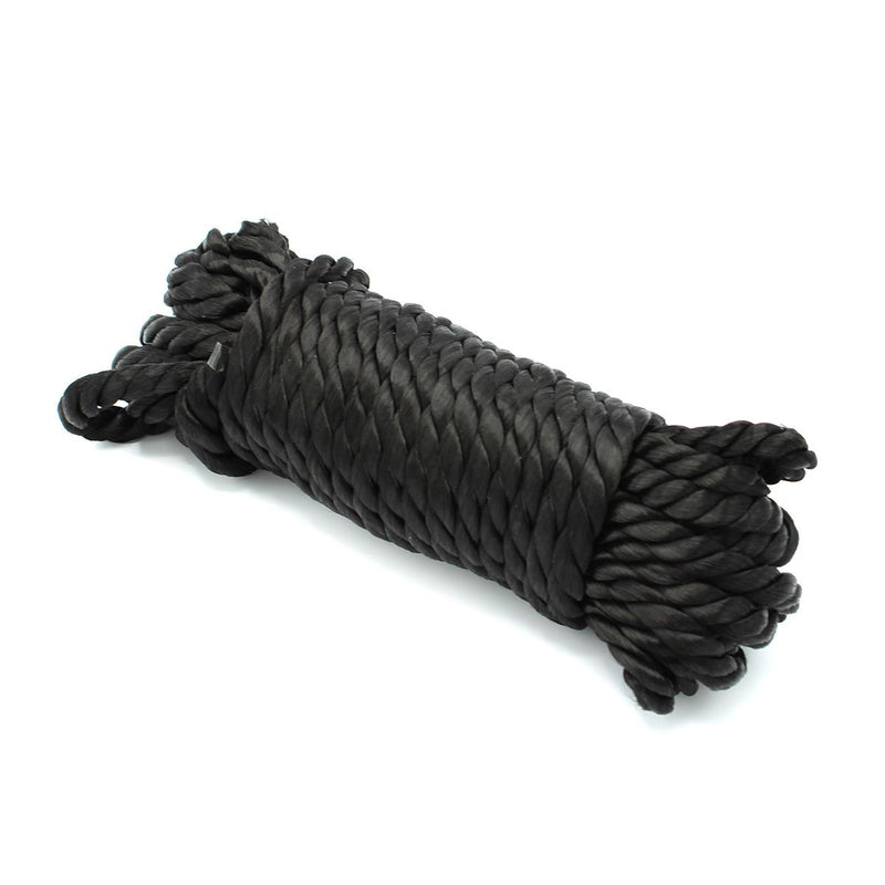 Kiotos - Deluxe Bondage Touw in Zwart - Hoogwaardig, Zacht en Duurzaam Polyester - 10m Lengte