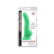 DeLuxe Pure Nature Neo Colours - Siliconen Dildo - 23 x 4.1 cm - Groen