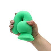 DeLuxe Pure Nature Neo Colours - Siliconen Dildo - 23 x 4.1 cm - Groen