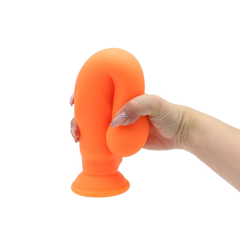DeLuxe Pure Nature Neo Colours - Siliconen Dildo - 26.5 x 5.1 cm - Paars