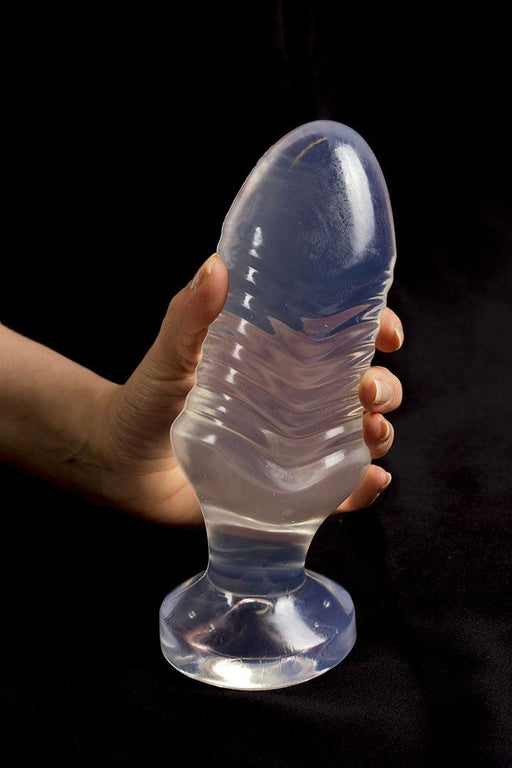 Dinoo - Rugops - Dildo - 18 x 5,4 cm - Transparant
