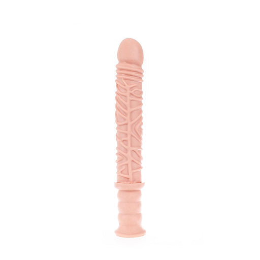 Dinoo - Damocles - XXL Dildo Met Handvat - 42,5 x 4,5 cm - Lichte Huidskleur