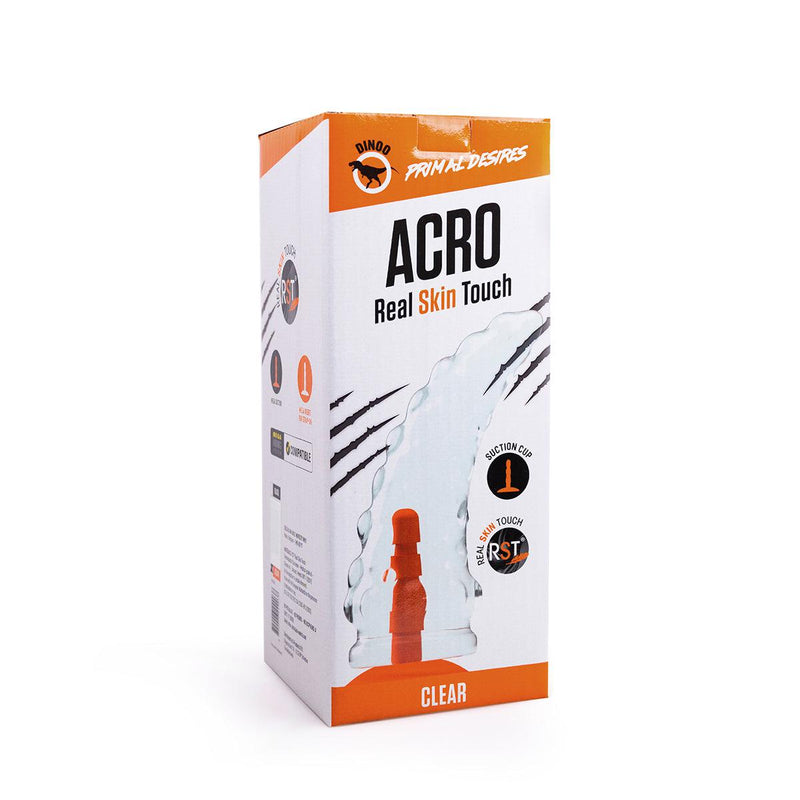 Dinoo Primal Desires - Acro - Grote Dildo Met Zuignap - Transparant