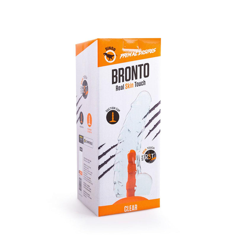 Dinoo Primal Desires - Bronto - Grote Dildo Met Zuignap - Transparant
