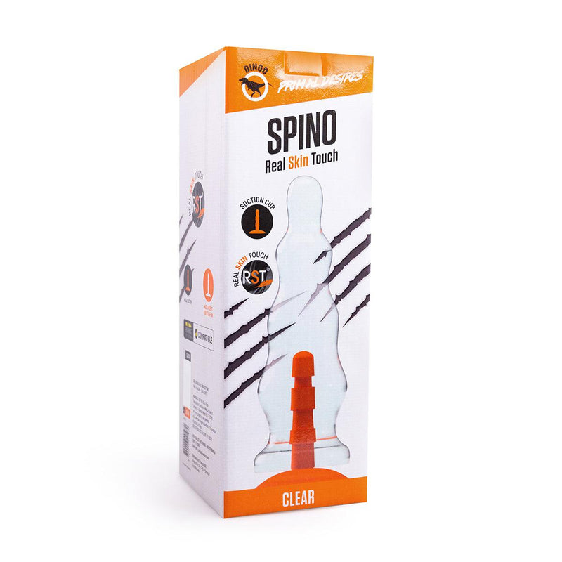 Dinoo Primal Desires - Spino - Grote Dildo Met Zuignap - Transparant
