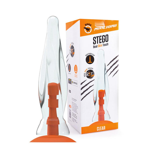 Dinoo Primal Desires - Stego - Grote Dildo Met Zuignap - Transparant