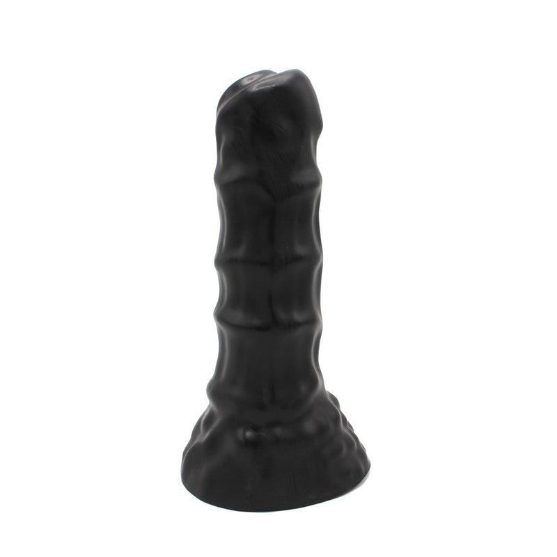 Dinoo - XXL Anaal Dildo - Met Ribbels - TPE - Zwart