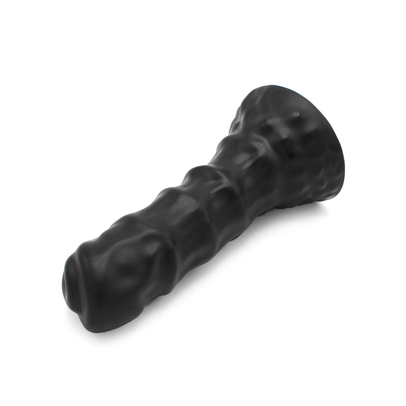 Dinoo - XXL Anaal Dildo - Met Ribbels - TPE - Zwart