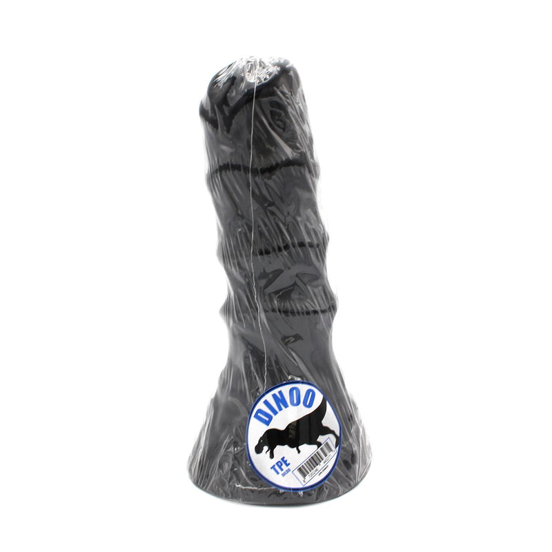 Dinoo - XXL Anaal Dildo - Met Ribbels - TPE - Zwart
