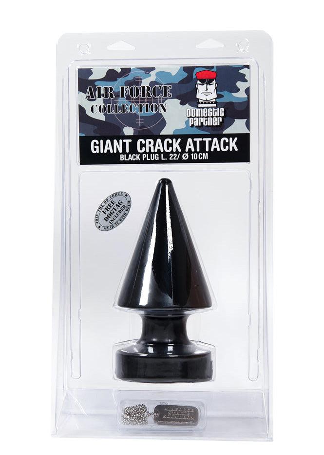 Domestic Partner - Giant Crack Attack - Buttplug - 22 x 10 cm - Zwart