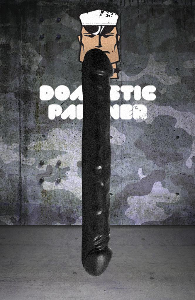 Domestic Partner - U-Boat Driller - Dubbele Dildo - 30 x 4 cm - Zwart