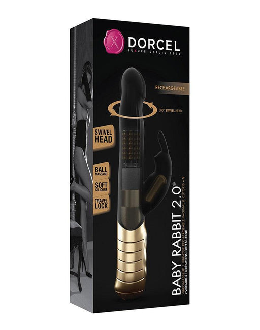 Dorcel - Baby 2.0 - Rabbit Vibrator - Zwart/Goud