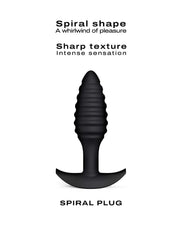 Dorcel - Buttplug - Spiraalvormige Buttplug - Anaal Speeltje - Siliconen - Zwart