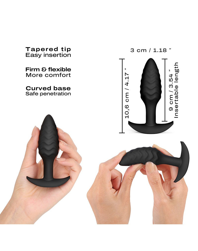 Dorcel - Buttplug - Wavy Buttplug - Anaal Speeltje - Siliconen - Zwart
