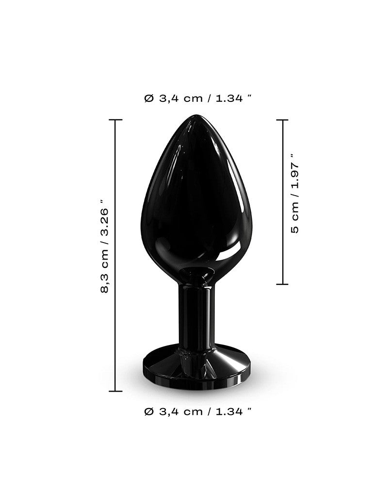 Dorcel - Diamond - Aluminium Buttplug - Zwart-Erotiekvoordeel.nl