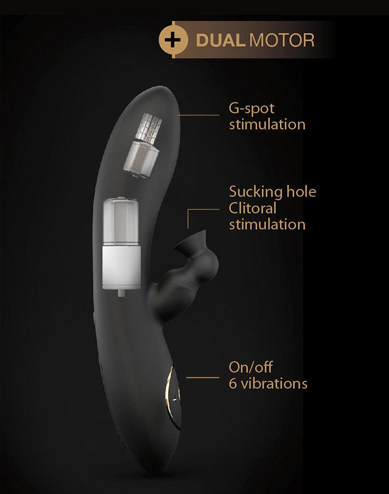 Dorcel - Divine Rabbit Sucker - G-spot En Clitoris Vibrator Met Zuiggedeelte