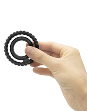 Dorcel - Dual Ring - Siliconen Rekbare Cockring - Zwart