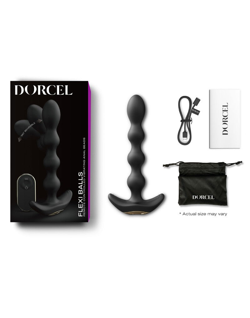 Dorcel - Flexi Balls - Anale Vibrator Met Afstandsbediening - Zwart