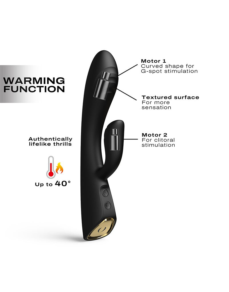 Dorcel - Flexi Rabbit - Verwarmde Rabbit Vibrator - Zwart