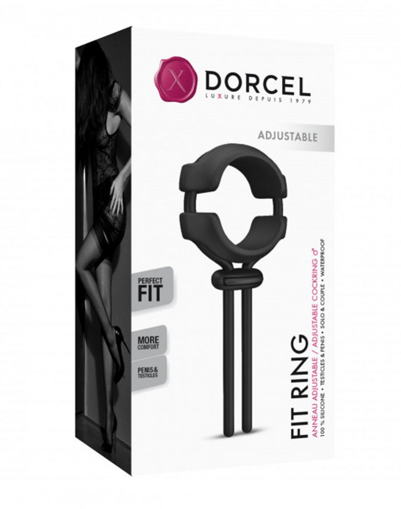 Dorcel - Fit Ring - Verstelbare Siliconen Cockring - Zwart