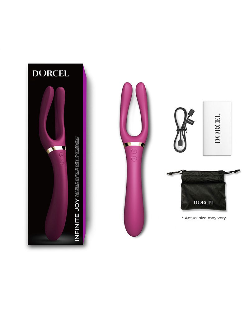 Dorcel - Infinite Joy - Multi Vibrator - Met Twee 360° Flexibele Armen - Roze