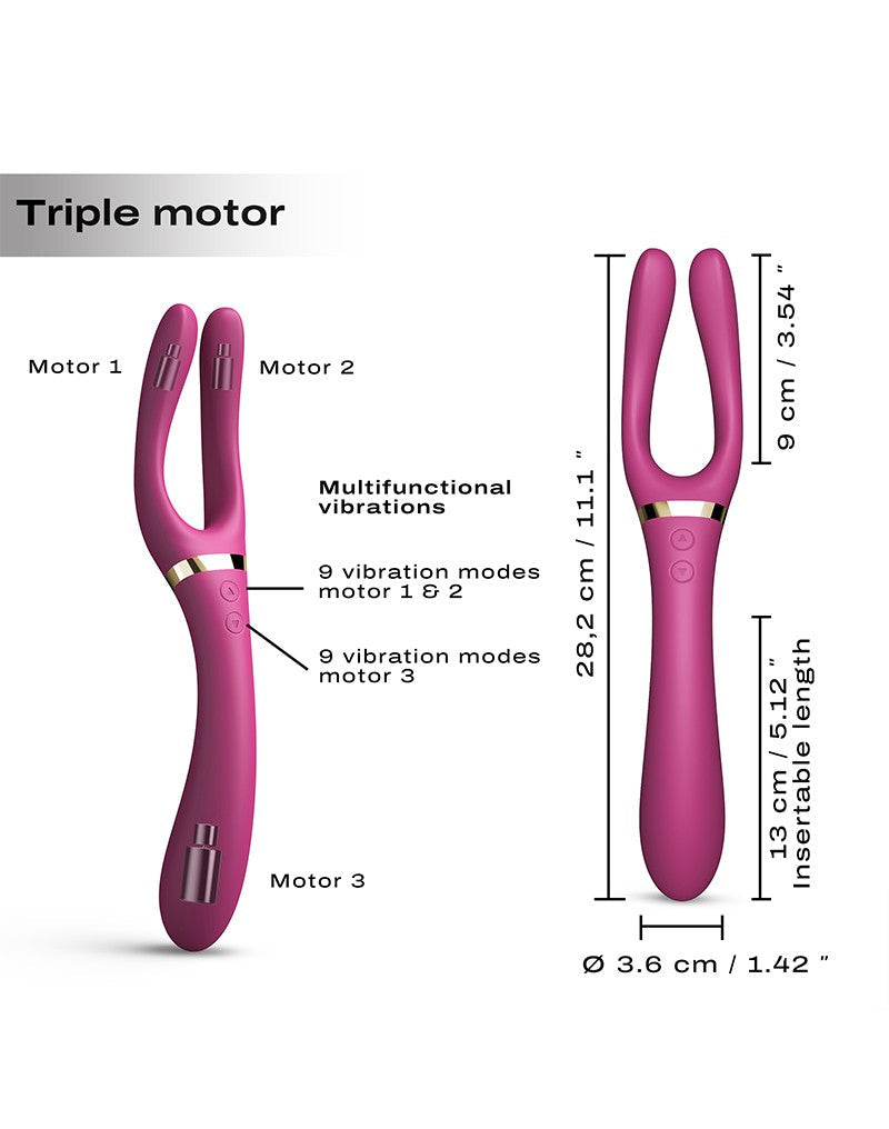 Dorcel - Infinite Joy - Multi Vibrator - Met Twee 360° Flexibele Armen - Roze