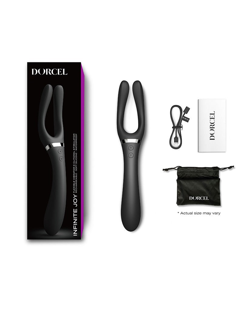 Dorcel - Infiniite Joy - Multi Vibrator - Met Twee 360° Flexibele Armen - Zwart