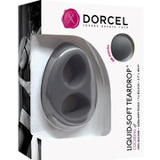 Dorcel - Liquid Soft Teardrop - Siliconen Rekbare Cockring - Opening voor Penis en Opening voor Testikels