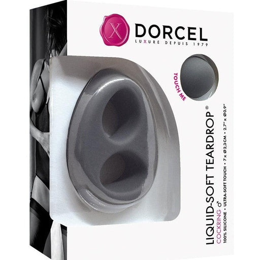 Dorcel - Liquid Soft Teardrop - Siliconen Rekbare Cockring - Opening voor Penis en Opening voor Testikels