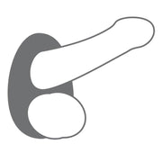 Dorcel - Liquid Soft Teardrop - Siliconen Rekbare Cockring - Opening voor Penis en Opening voor Testikels