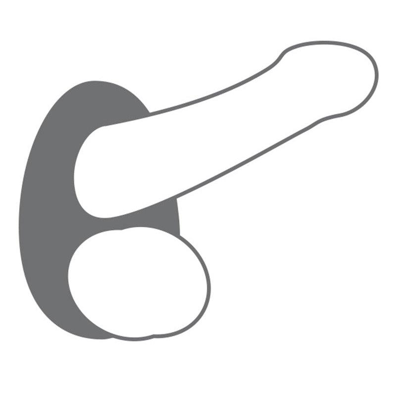 Dorcel - Liquid Soft Teardrop - Siliconen Rekbare Cockring - Opening voor Penis en Opening voor Testikels