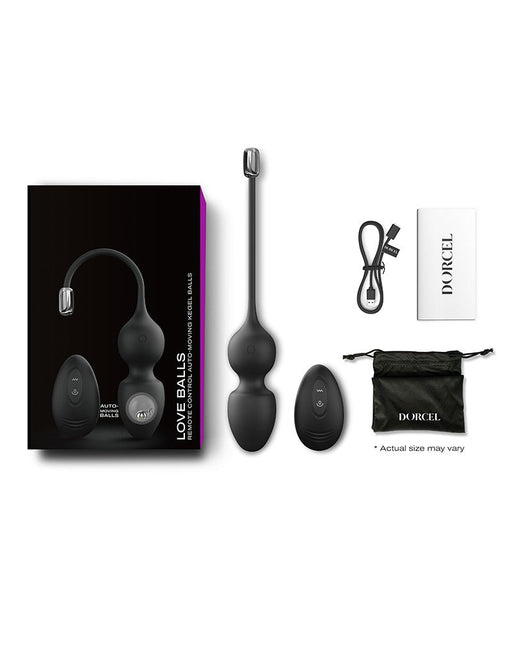 Dorcel - Love Balls - Vibrerende Kegel Balls Met Afstandsbediening - Zwart