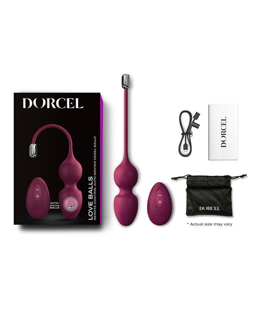 Dorcel - Love Balls - Vibrerende Kegel Balls Met Afstandsbediening- plum
