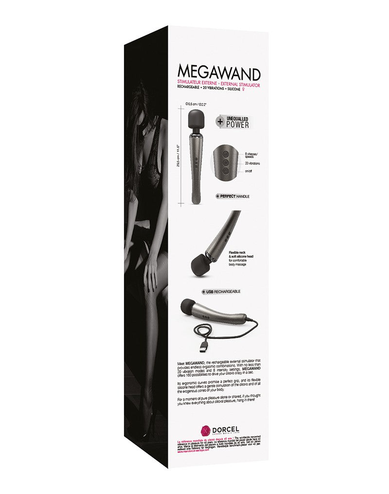 Dorcel - Megawand - Wand Vibrator Massager - Zilver