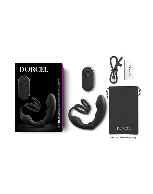 Dorcel - P-Ring - Perineum en Prostaat Vibrator - Met Dubbele Cockring - Zwart
