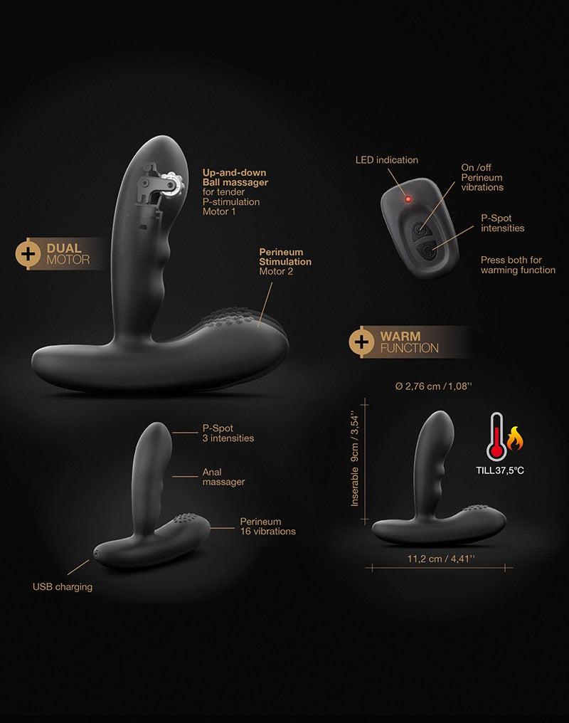 Dorcel - P-Stroker - Prostaat Vibrator Met Afstandsbediening - Zwart