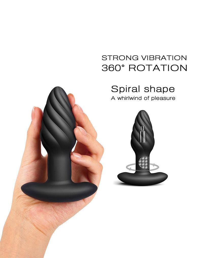 Dorcel - Spin Plug - 360 Graden Roterende Vibrerende Anaal Plug - Zwart