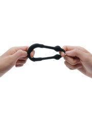 Dorcel - Stronger - Siliconen Cockring Met Stimulerende Metalen Kogeltjes - Zwart