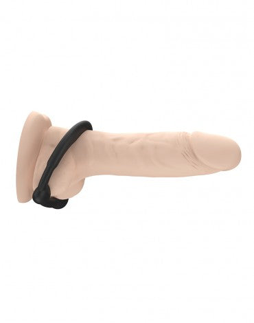 Dorcel - Stronger - Siliconen Cockring Met Stimulerende Metalen Kogeltjes - Zwart