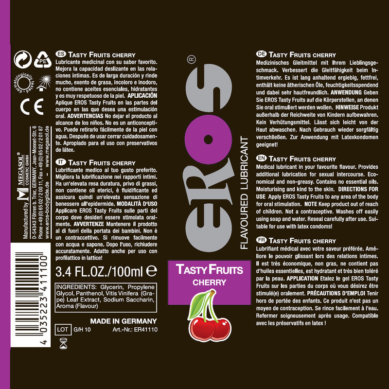 Eros - Tasty Fruits - Glijmiddel op Waterbasis - Cherry