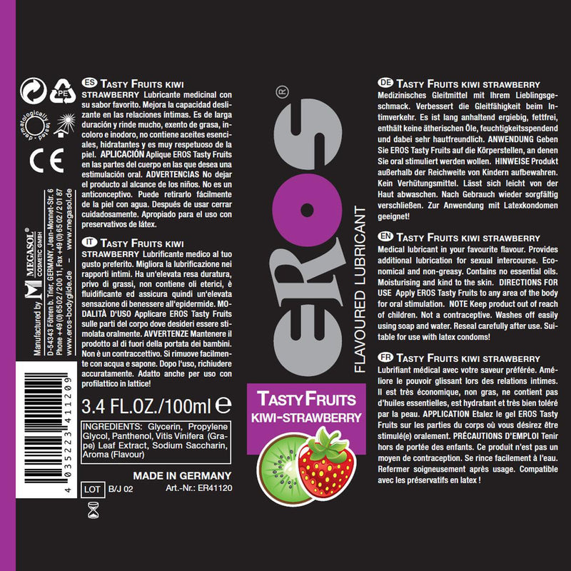 Eros - Tasty Fruits - Glijmiddel op Waterbasis - Kiwi/StrawBerry