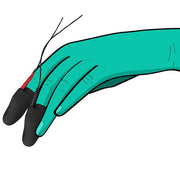 ElectraStim - Electrosex - Siliconen E-stim Vingerhoesjes - Zwart