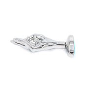 Kiotos - Fist Buttplug Aluminium Met Lichtblauwe Siersteen