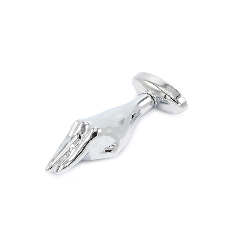 Kiotos - Fist Buttplug Aluminium Met Lichtblauwe Siersteen