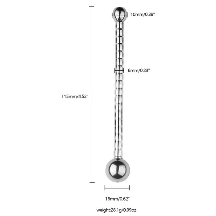 Fixxx - Bolletjes Penis Plug - Zilver - Verschillende Diameters-Erotiekvoordeel.nl