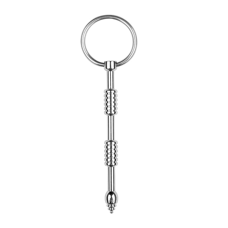 Fixxx - Cathether Penis Plug met Ribbels - RVS - Zilver-Erotiekvoordeel.nl