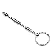 Fixxx - Cathether Penis Plug met Ribbels - RVS - Zilver-Erotiekvoordeel.nl