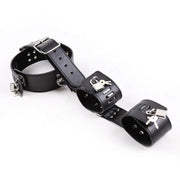 Fixxx - Collar met Boeien aan Riem - Zwart-Erotiekvoordeel.nl