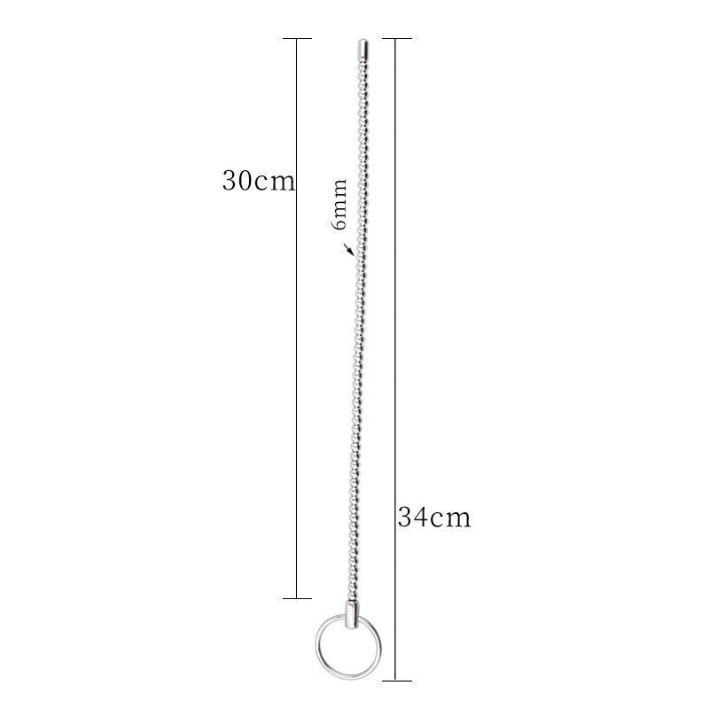 Fixxx - Extra Lange Bolletjes Penis Plug - 315 mm - Zilver-Erotiekvoordeel.nl
