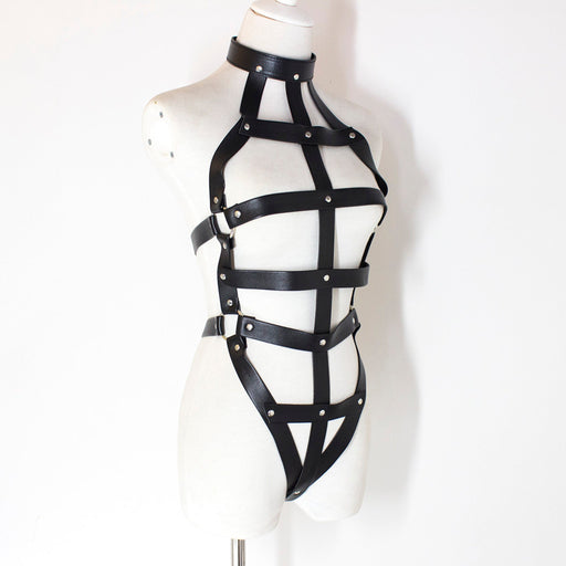 Fixxx - Fetish Harnasje - PU-Leer - One Size - Zwart-Erotiekvoordeel.nl